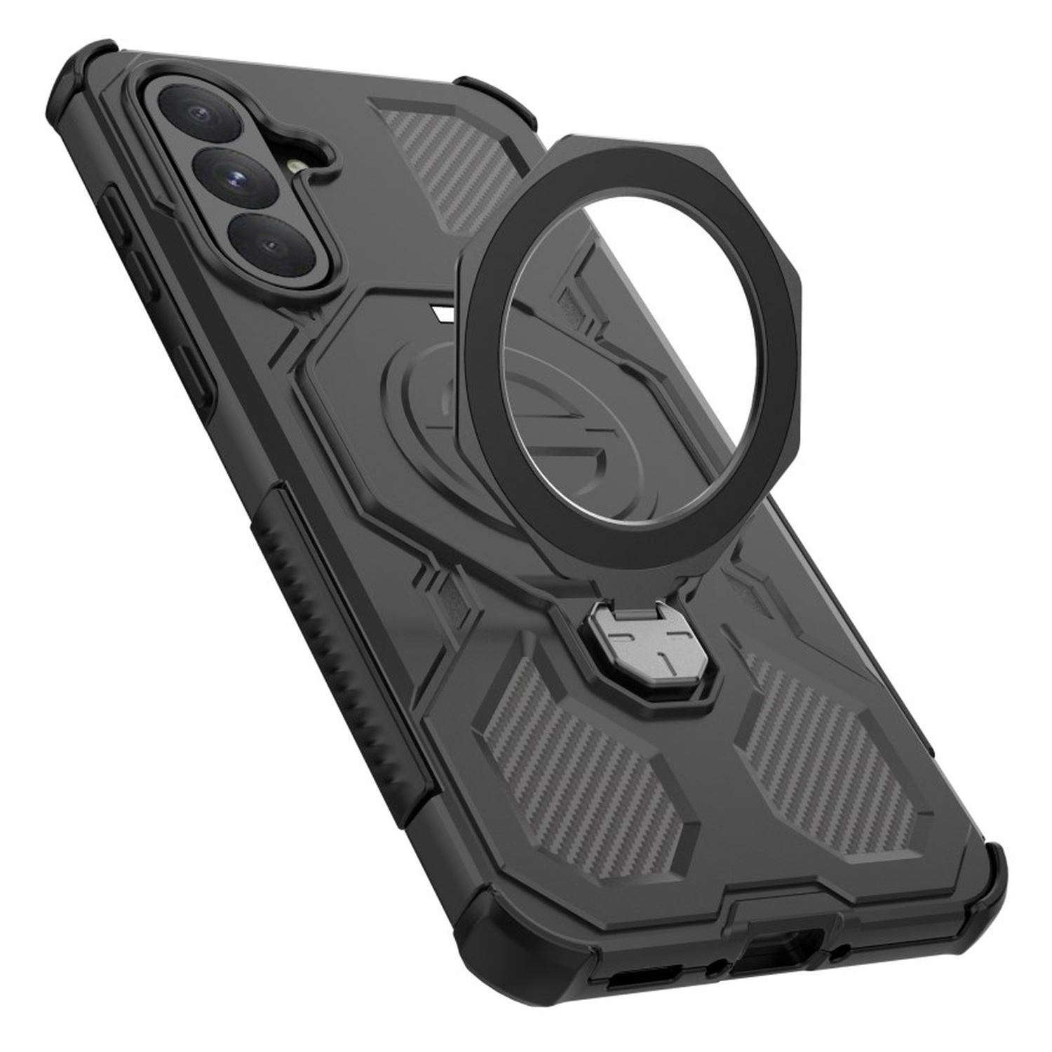 Samsung Galaxy A56 Hoesje MagSafe 360° Standaard Zwart afbeelding 5