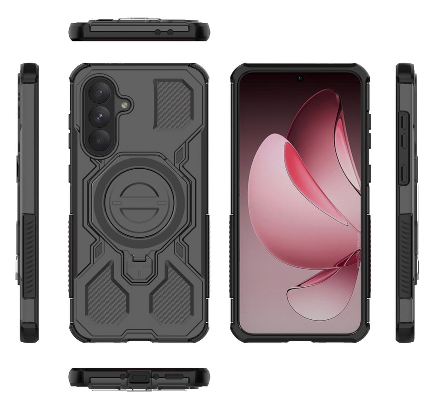 Samsung Galaxy A56 Hoesje MagSafe 360° Standaard Zwart afbeelding 8