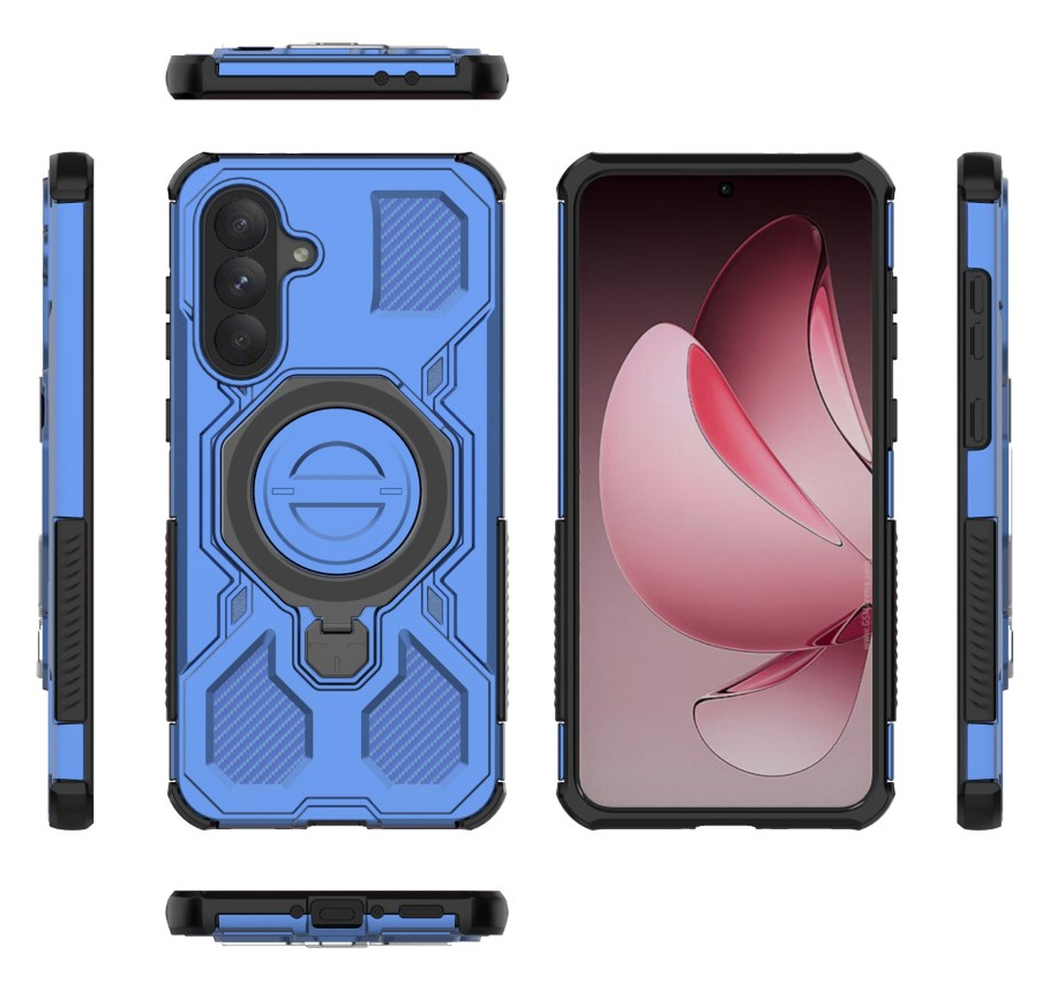 Samsung Galaxy A56 Hoesje MagSafe 360° Standaard Blauw afbeelding 9