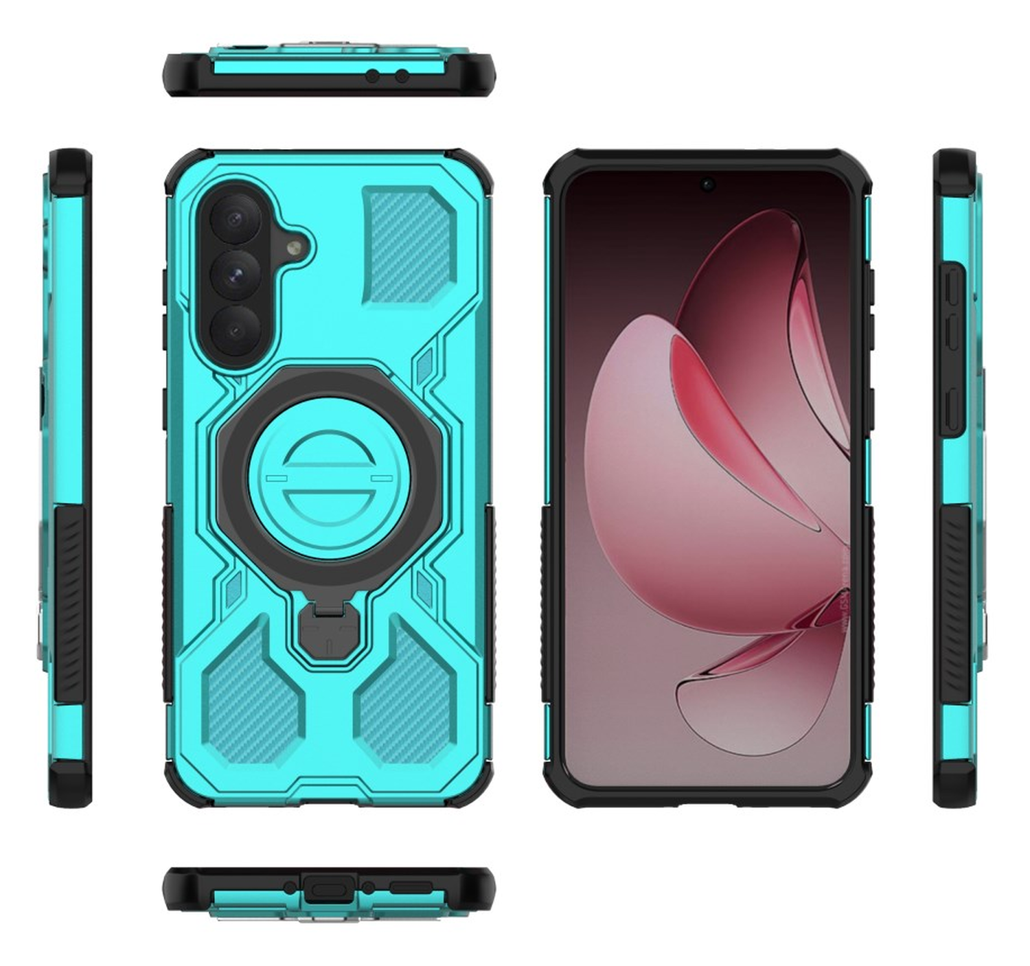 Samsung Galaxy A56 Hoesje MagSafe 360° Standaard Lichtblauw afbeelding 8