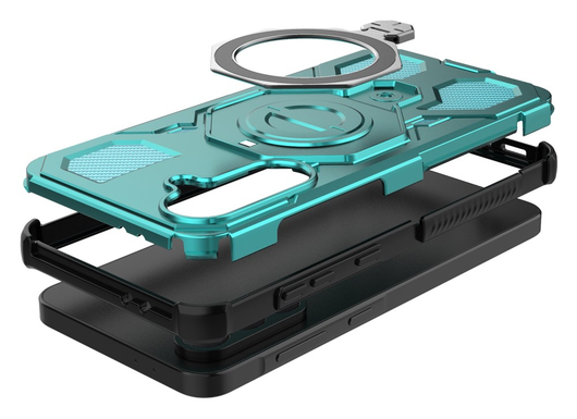 Samsung Galaxy A56 Hoesje MagSafe 360° Standaard Lichtblauw afbeelding 4