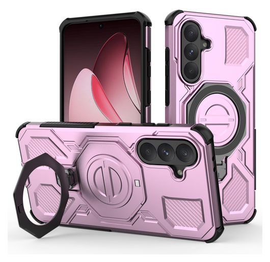 Samsung Galaxy A56 Hoesje MagSafe 360° Standaard Roze afbeelding 1