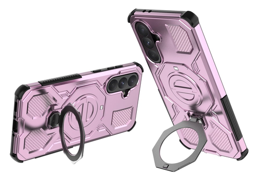 Samsung Galaxy A56 Hoesje MagSafe 360° Standaard Roze afbeelding 2