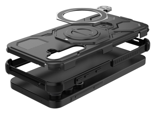 Samsung Galaxy A55 Hoesje MagSafe 360° Standaard Zwart afbeelding 4