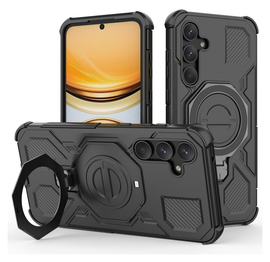 Samsung Galaxy A55 Hoesje MagSafe 360° Standaard Zwart