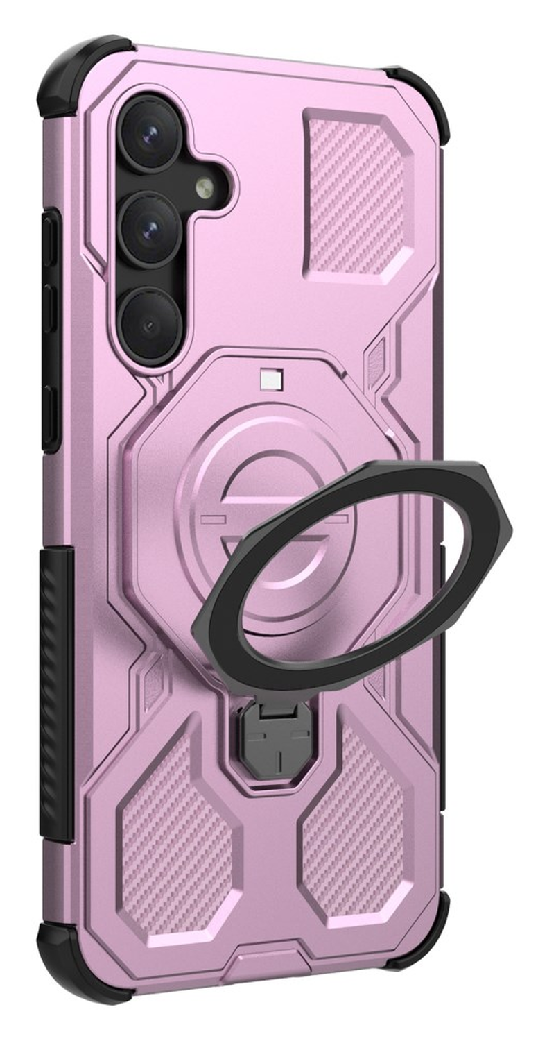 Samsung Galaxy A55 Hoesje MagSafe 360° Standaard Roze afbeelding 7