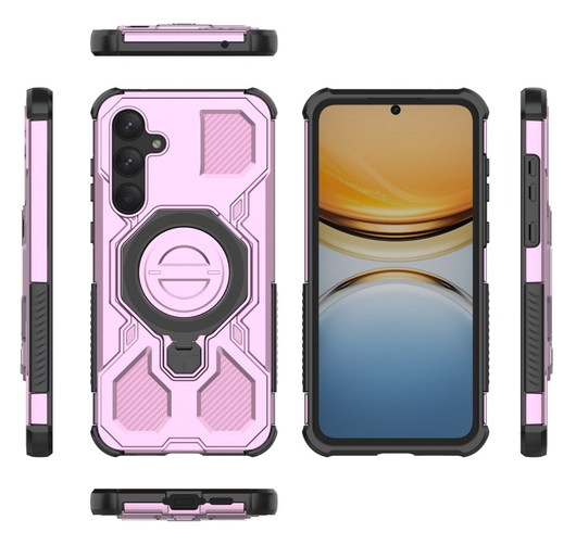 Samsung Galaxy A55 Hoesje MagSafe 360° Standaard Roze afbeelding 8