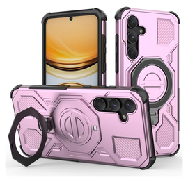 Samsung Galaxy A55 Hoesje MagSafe 360° Standaard Roze afbeelding