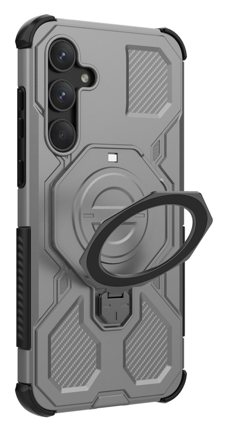 Samsung Galaxy A55 Hoesje MagSafe 360° Standaard Grijs afbeelding 7