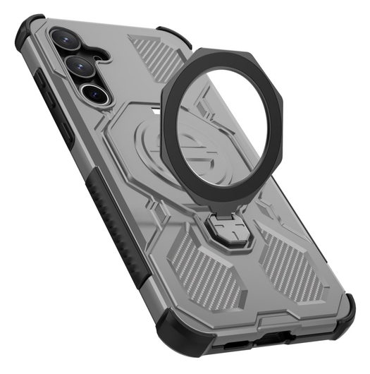 Samsung Galaxy A55 Hoesje MagSafe 360° Standaard Grijs afbeelding 5