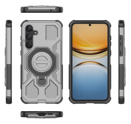 Samsung Galaxy A55 Hoesje MagSafe 360° Standaard Grijs afbeelding 8