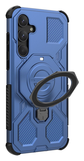 Samsung Galaxy A55 Hoesje MagSafe 360° Standaard Blauw afbeelding 8