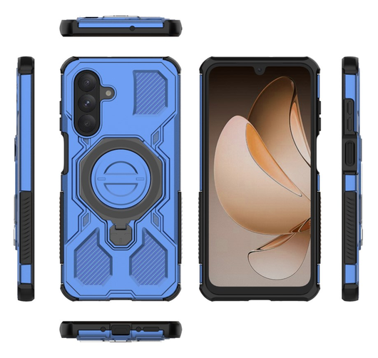 Samsung Galaxy A26 Hoesje MagSafe 360° Standaard Blauw afbeelding 9