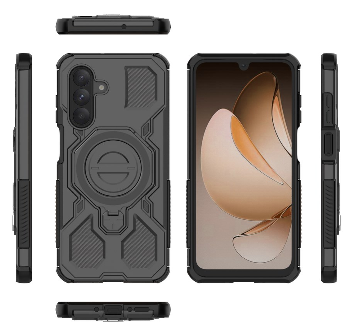 Samsung Galaxy A26 Hoesje MagSafe 360° Standaard Zwart afbeelding 8