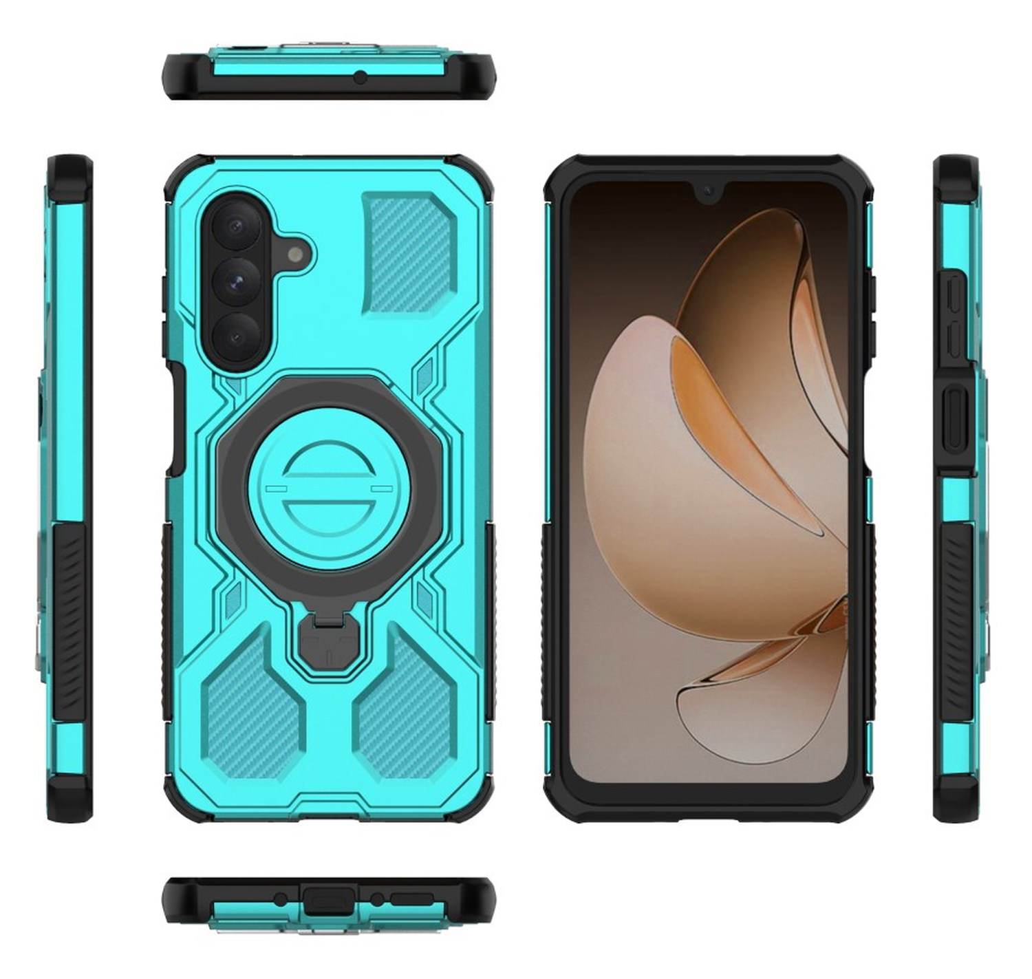 Samsung Galaxy A26 Hoesje MagSafe 360° Standaard Lichtblauw afbeelding 8