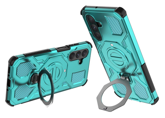 Samsung Galaxy A26 Hoesje MagSafe 360° Standaard Lichtblauw afbeelding 2