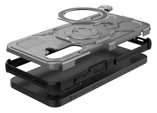 Samsung Galaxy A26 Hoesje MagSafe 360° Standaard Grijs afbeelding 4