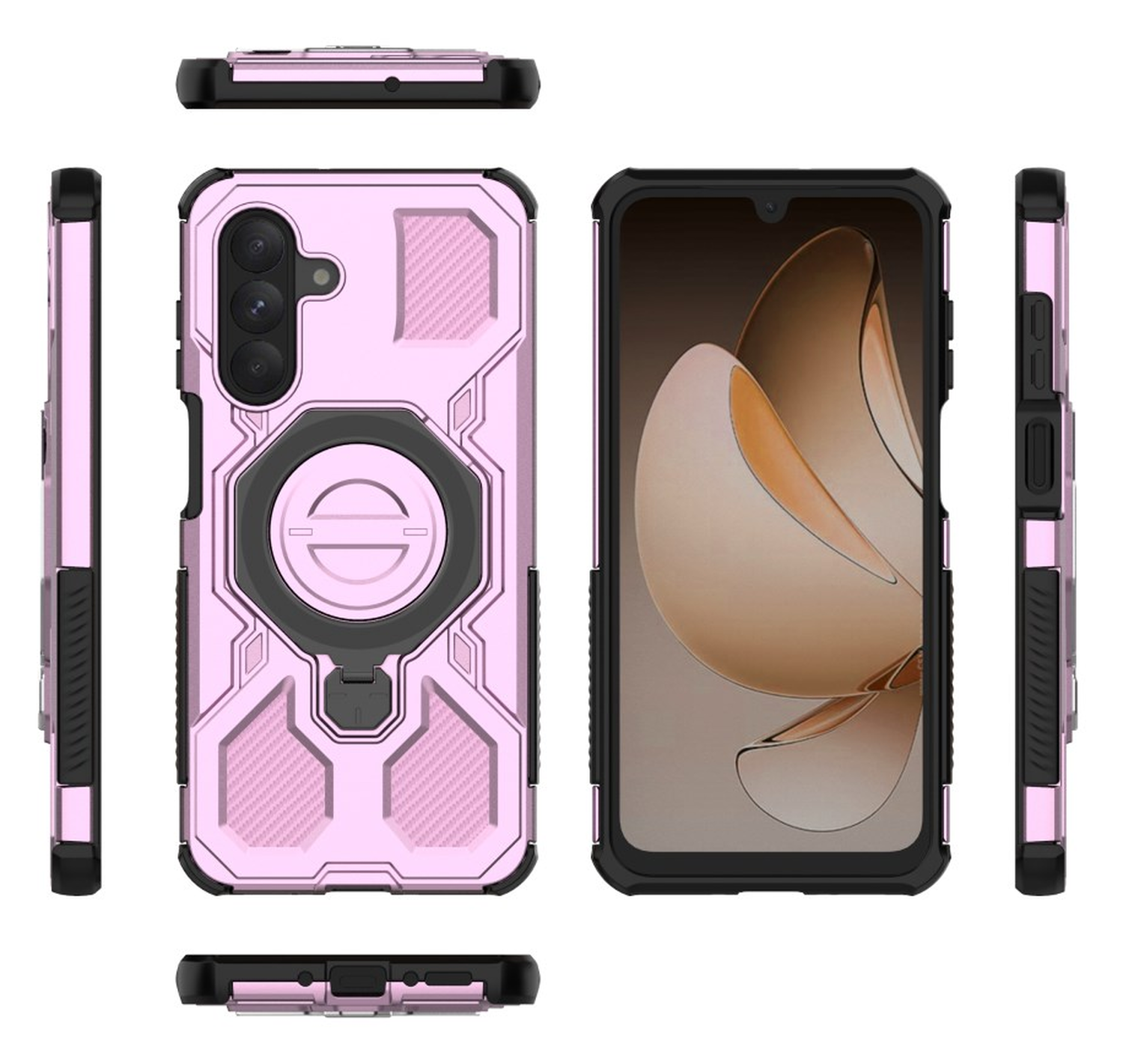 Samsung Galaxy A26 Hoesje MagSafe 360° Standaard Roze afbeelding 8