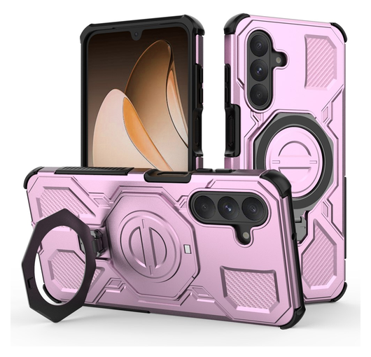 Samsung Galaxy A26 Hoesje MagSafe 360° Standaard Roze afbeelding 1