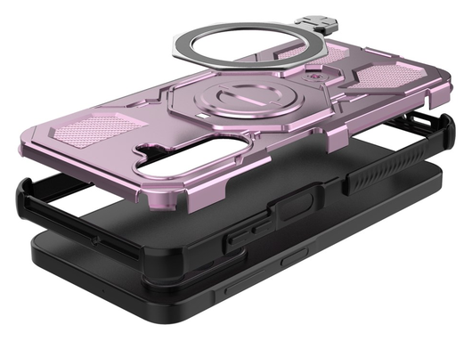 Samsung Galaxy A26 Hoesje MagSafe 360° Standaard Roze afbeelding 4