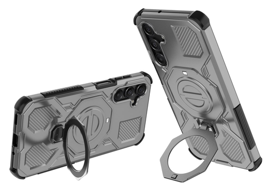 Samsung Galaxy A16 Hoesje MagSafe 360° Standaard Grijs afbeelding 2