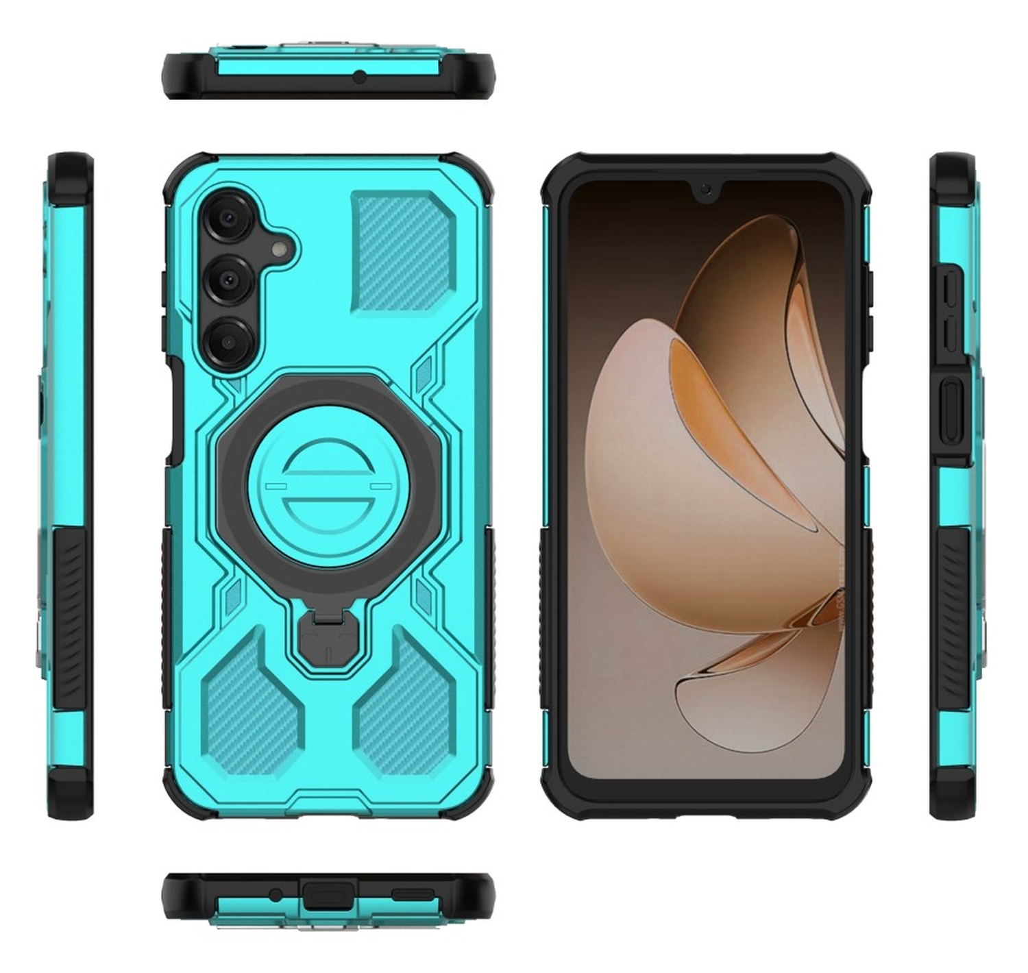 Samsung Galaxy A16 Hoesje MagSafe 360° Standaard Lichtblauw afbeelding 8