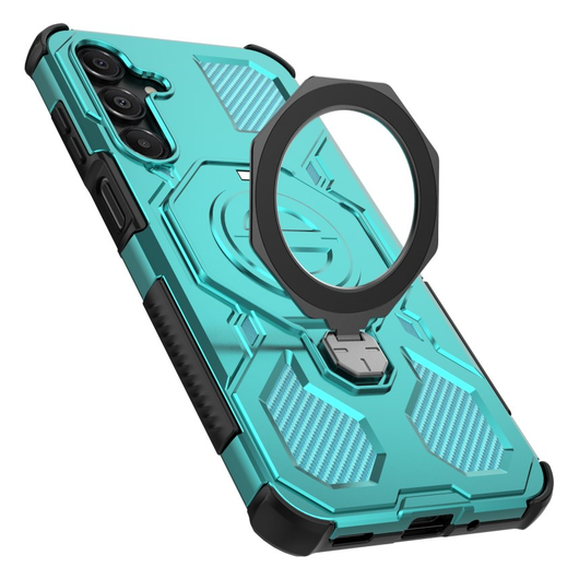 Samsung Galaxy A16 Hoesje MagSafe 360° Standaard Lichtblauw afbeelding 5