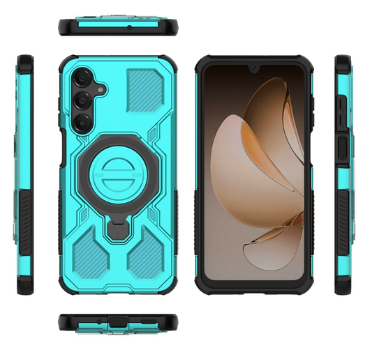 Samsung Galaxy A16 Hoesje MagSafe 360° Standaard Lichtblauw afbeelding 8