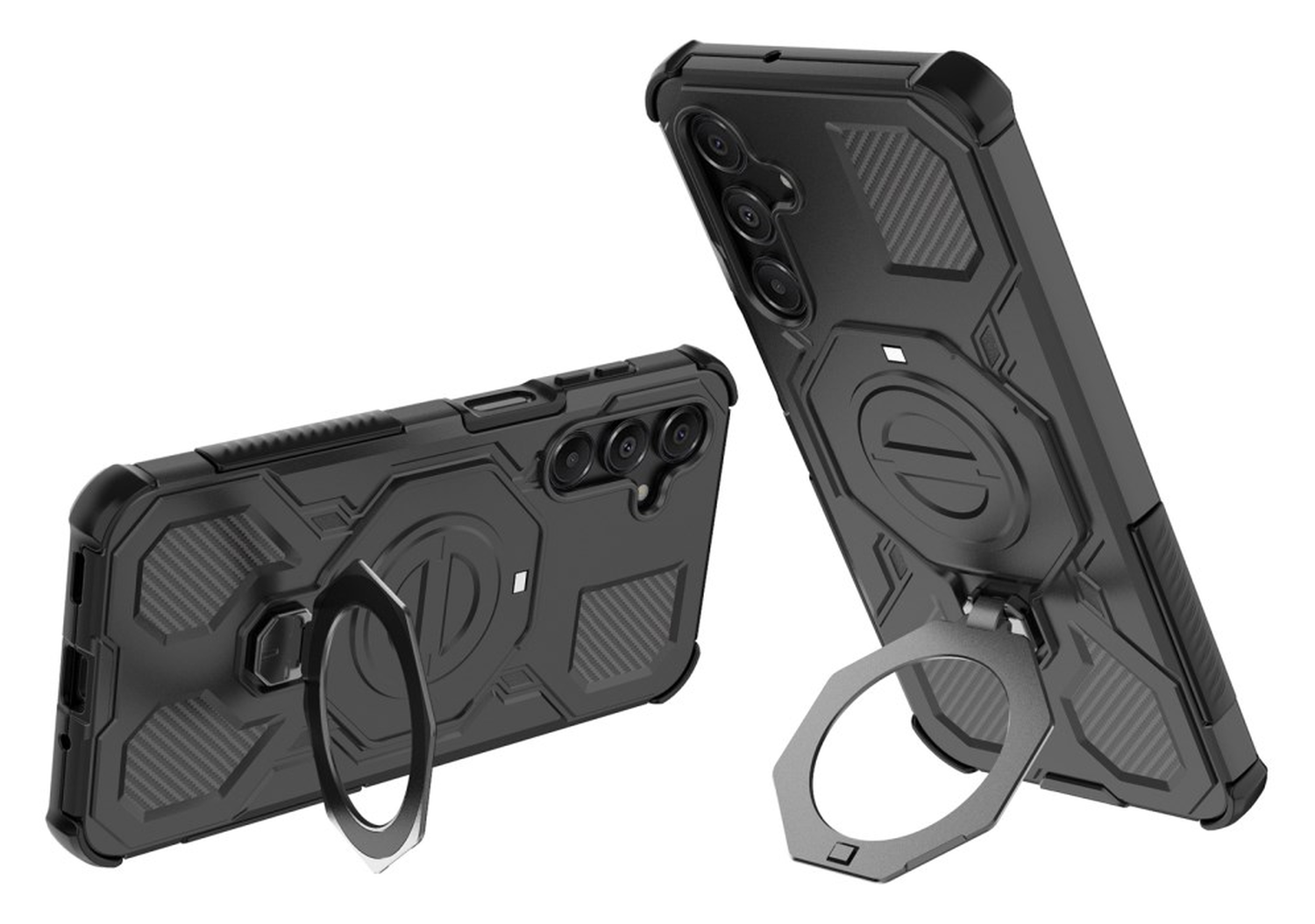 Samsung Galaxy A16 Hoesje MagSafe 360° Standaard Zwart afbeelding 2