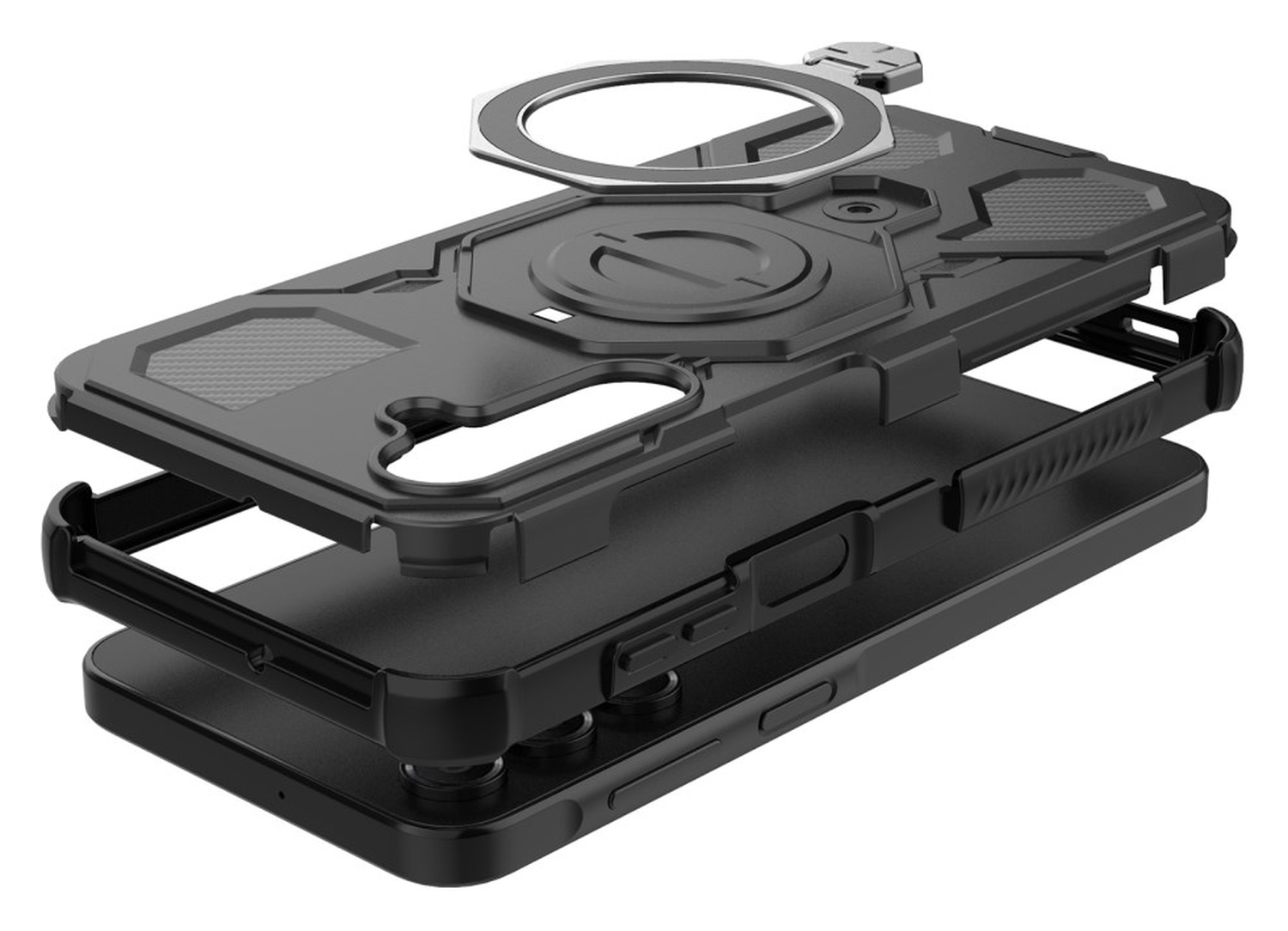 Samsung Galaxy A16 Hoesje MagSafe 360° Standaard Zwart afbeelding 4