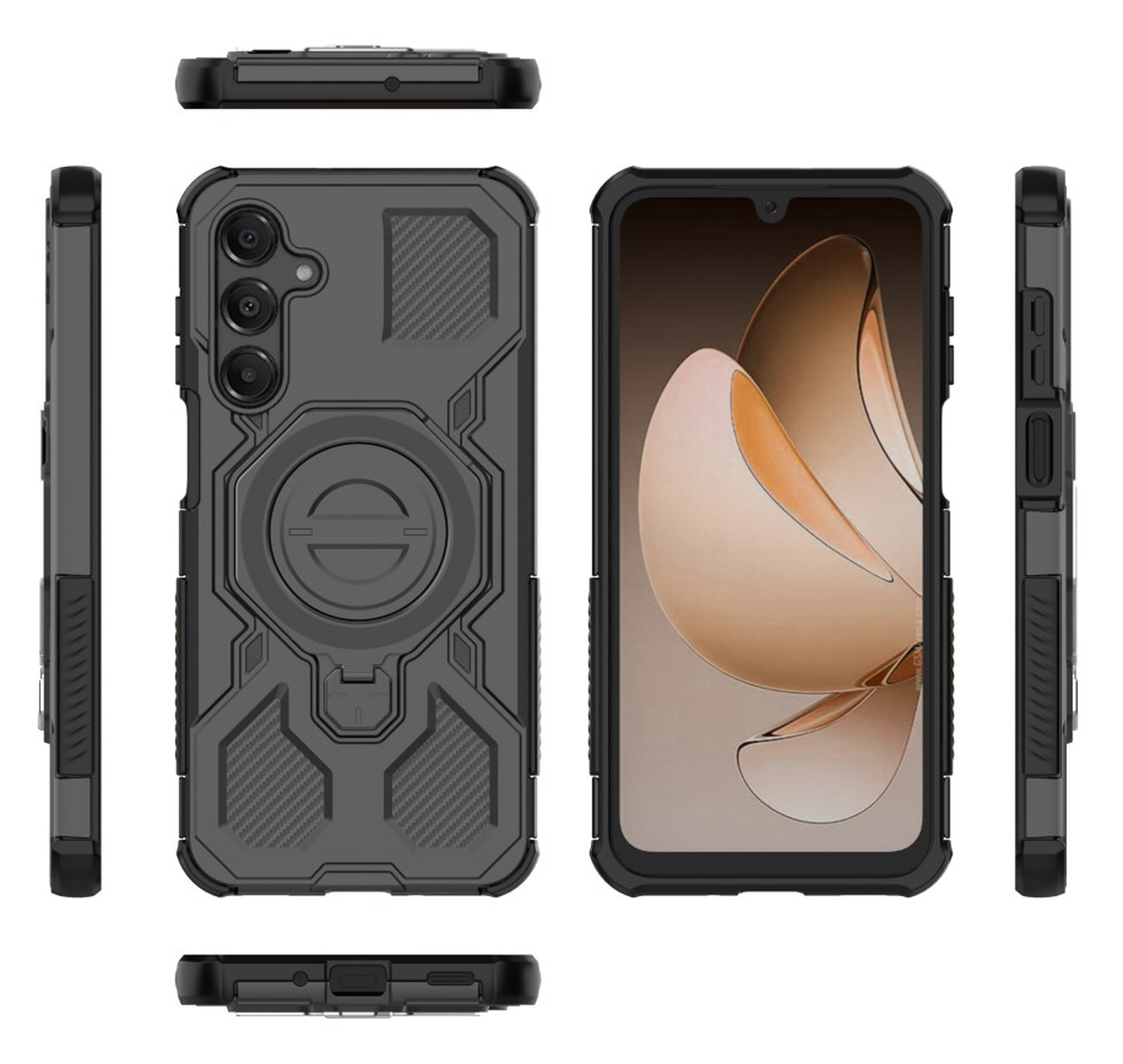 Samsung Galaxy A16 Hoesje MagSafe 360° Standaard Zwart afbeelding 8