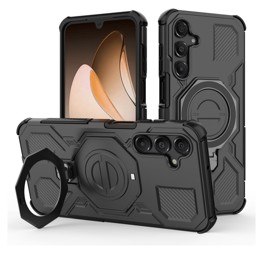 Samsung Galaxy A16 Hoesje MagSafe 360° Standaard Zwart afbeelding 1