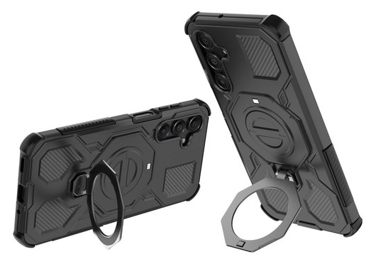 Samsung Galaxy A16 Hoesje MagSafe 360° Standaard Zwart afbeelding 2