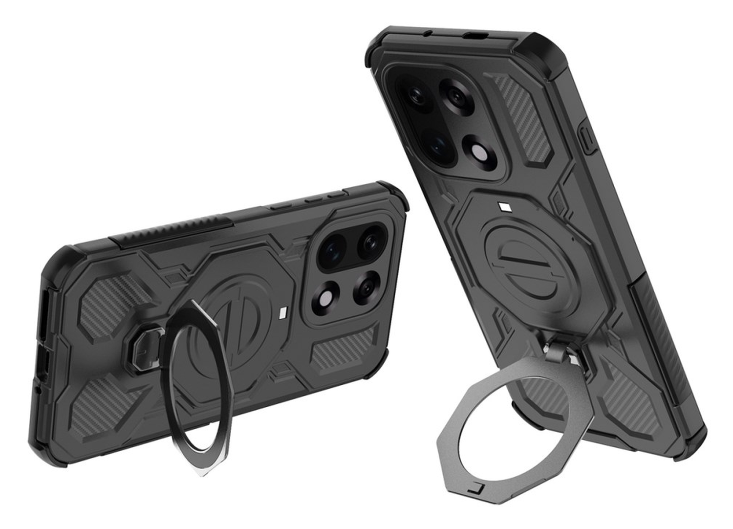 OnePlus 15 Hoesje MagSafe 360° Standaard Zwart afbeelding 2