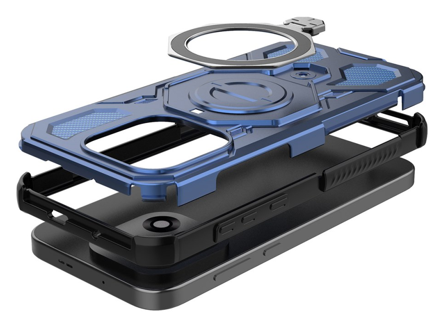 OnePlus 15 Hoesje MagSafe 360° Standaard Blauw afbeelding 8