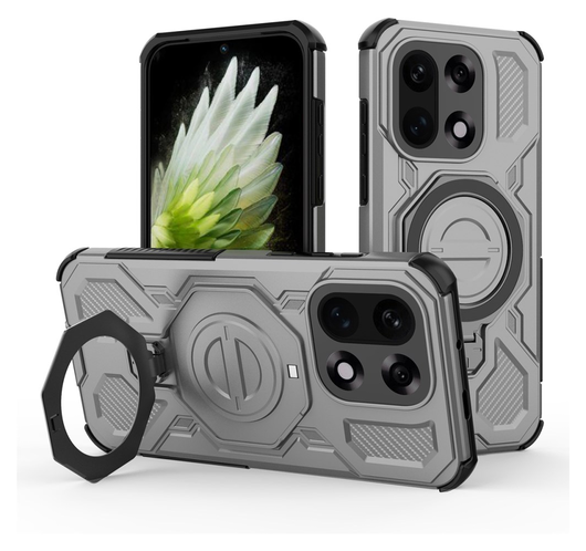 OnePlus 15 Hoesje MagSafe 360° Standaard Grijs afbeelding 1