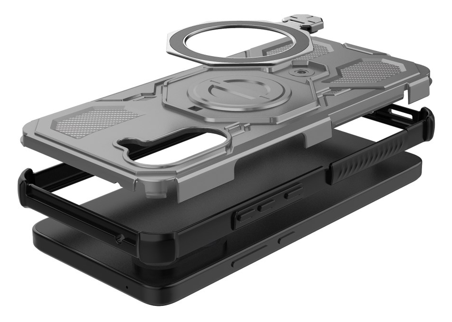 OnePlus Nord CE 5 Hoesje MagSafe 360° Standaard Grijs afbeelding 4