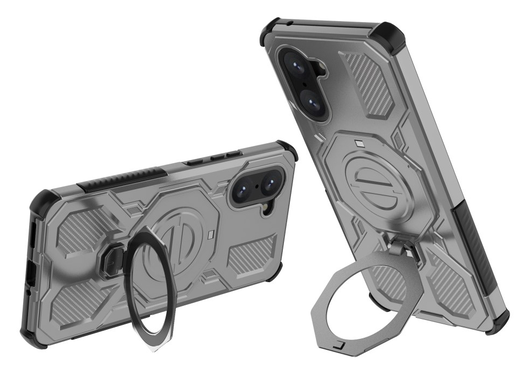 OnePlus Nord CE 5 Hoesje MagSafe 360° Standaard Grijs afbeelding 2