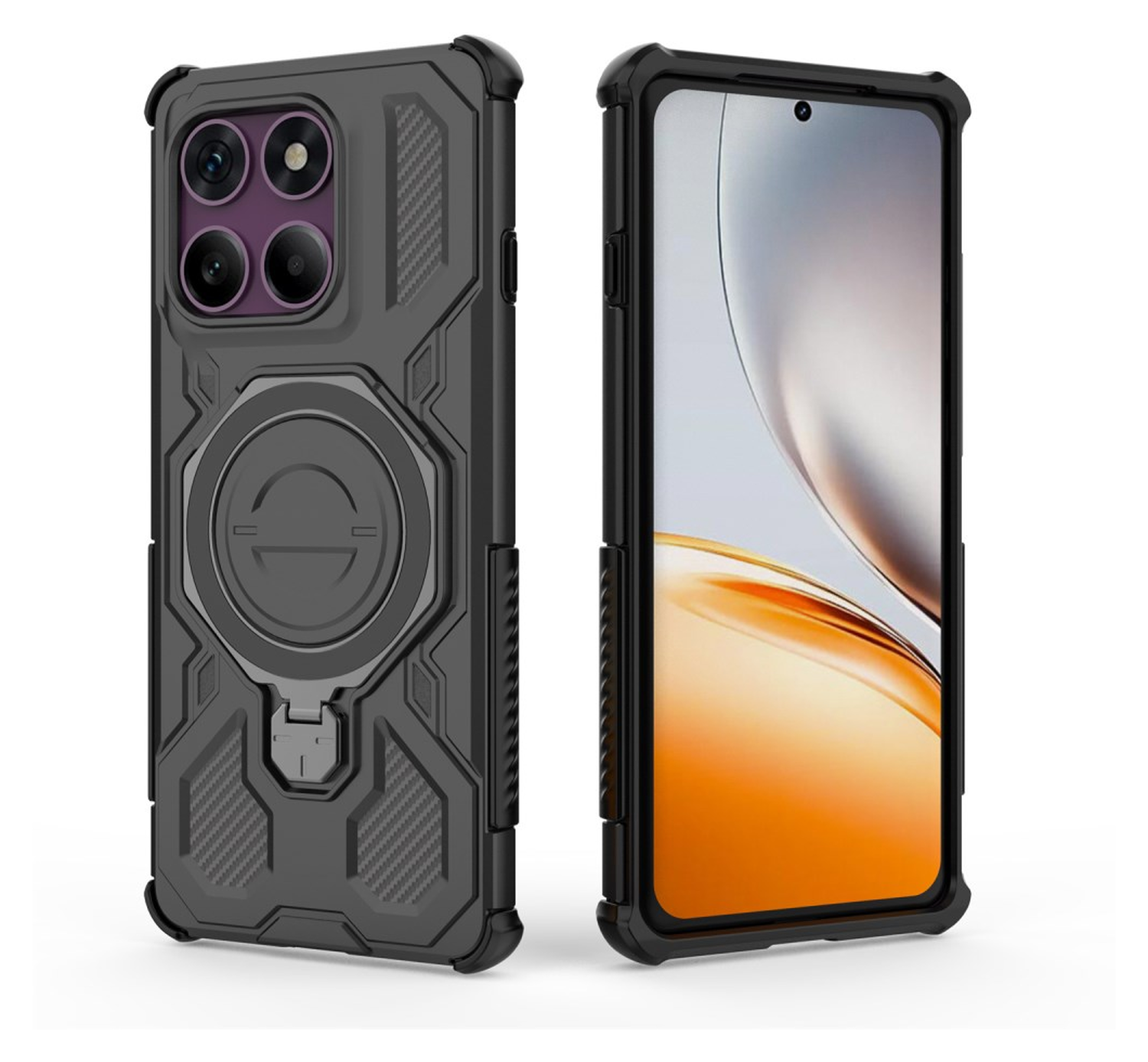 Motorola Edge 60 Pro Hoesje MagSafe 360° Standaard Zwart afbeelding 5