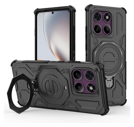 Motorola Edge 60 Pro Hoesje MagSafe 360° Standaard Zwart afbeelding