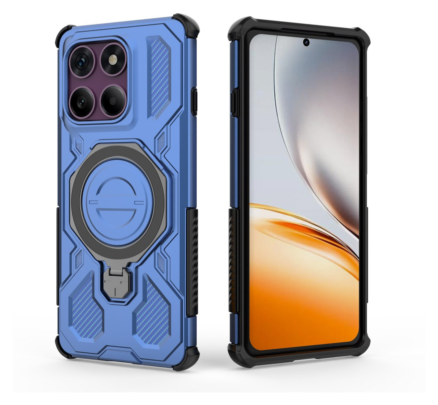 Motorola Edge 60 Pro Hoesje MagSafe 360° Standaard Blauw afbeelding 5