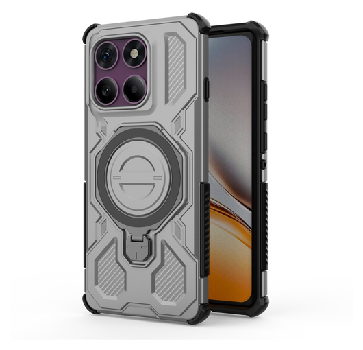 Motorola Edge 60 Pro Hoesje MagSafe 360° Standaard Grijs afbeelding 2