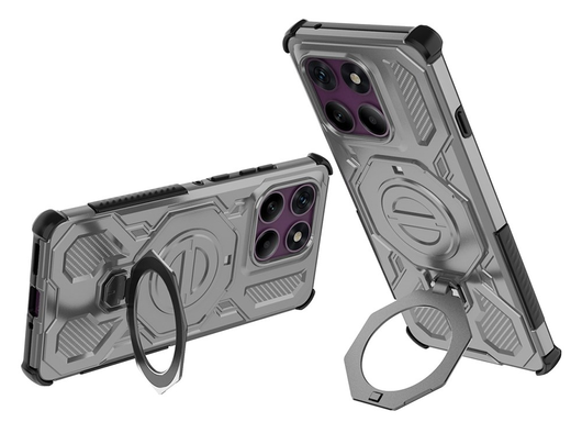 Motorola Edge 60 Pro Hoesje MagSafe 360° Standaard Grijs afbeelding 4