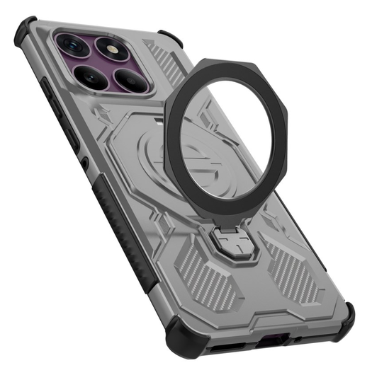 Motorola Edge 60 Pro Hoesje MagSafe 360° Standaard Grijs afbeelding 7