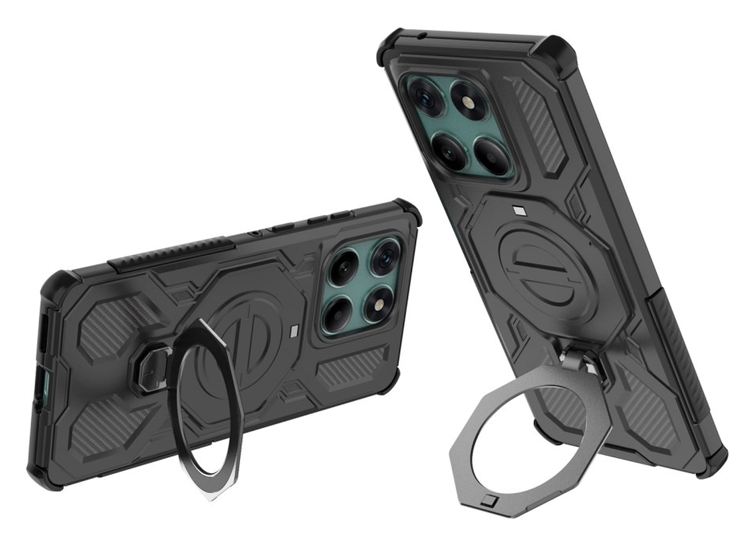 Motorola Edge 60 Fusion Hoesje MagSafe 360° Standaard Zwart afbeelding 2