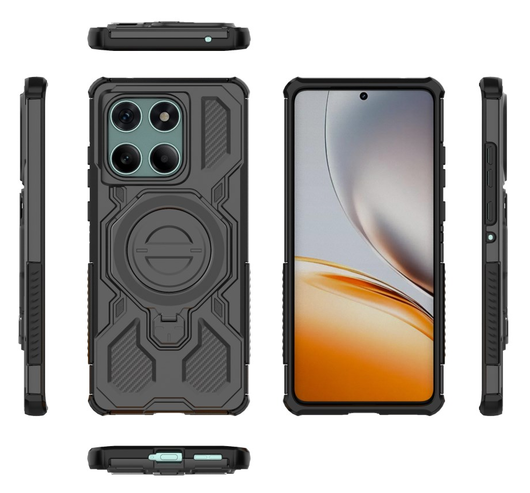 Motorola Edge 60 Fusion Hoesje MagSafe 360° Standaard Zwart afbeelding 8