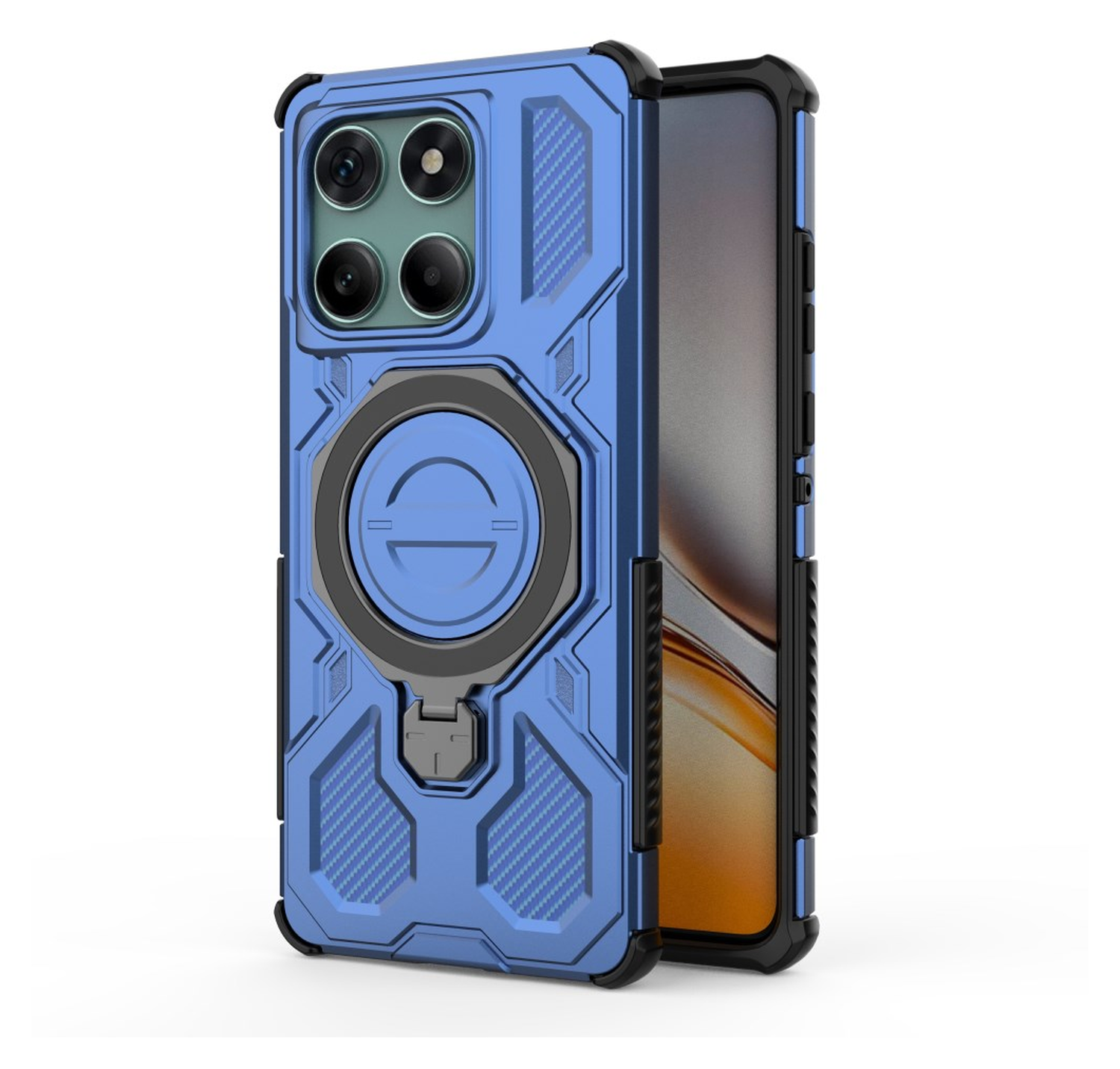 Motorola Edge 60 Fusion Hoesje MagSafe 360° Standaard Blauw afbeelding 8