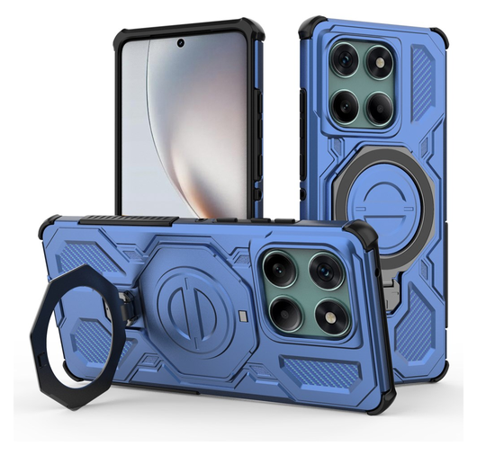 Motorola Edge 60 Fusion Hoesje MagSafe 360° Standaard Blauw afbeelding 1