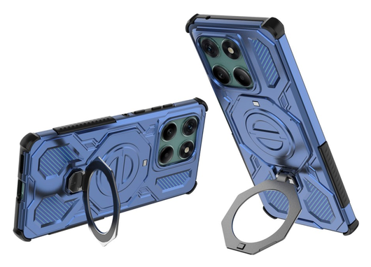 Motorola Edge 60 Fusion Hoesje MagSafe 360° Standaard Blauw afbeelding 2