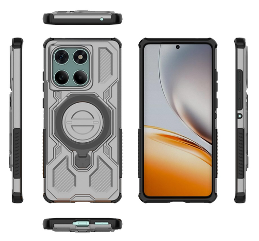 Motorola Edge 60 Fusion Hoesje MagSafe 360° Standaard Grijs afbeelding 8